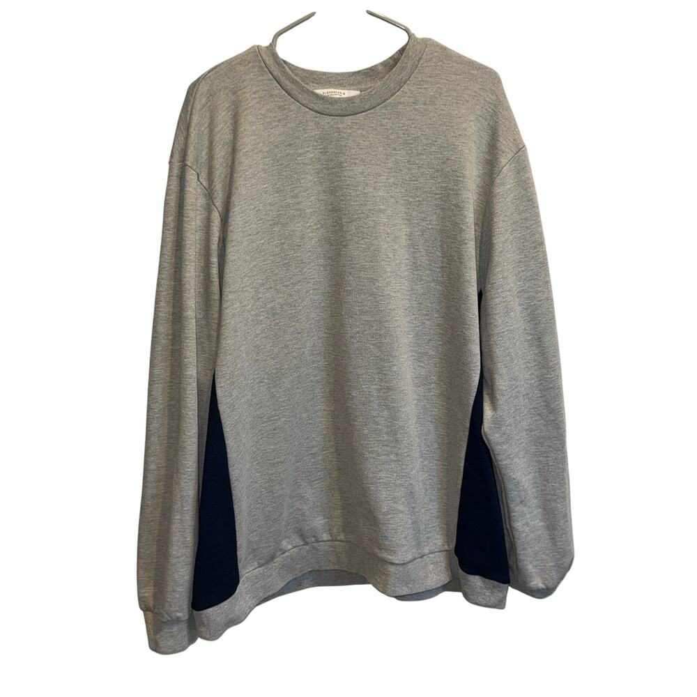 Eleven Paris Balard Rib Panel Sweatshirt XXL Gray Black Oversized Crewneck
